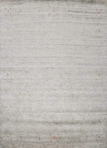 Sophisticated Simplicity in Square Gray Gabbeh Area Rug 10x10