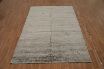 Timeless Gray Gabbeh Area Rug 6x6 with Soft Hues and Elegant Style