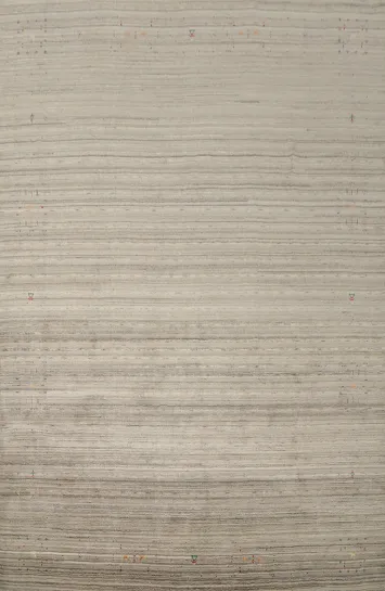 Sleek Neutral Toned Gabbeh Large Area Rug 9x12