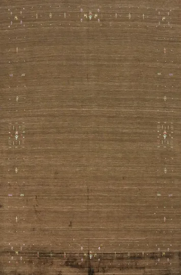 Rustic Charm: Brown Gabbeh Area Rug 8x10 for Warm and Cozy Interiors