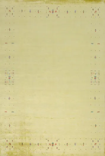 Sophisticated Gabbeh Area Rug 8x10 with Subtle Artistic Details