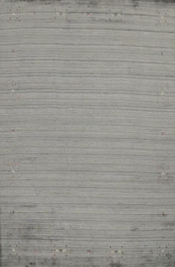 Handmade Wool Gray Gabbeh Large Area Rug 9x12