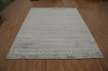 Handmade Wool Gray Gabbeh Large Area Rug 9x12