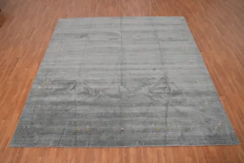 Gray Wool Gabbeh Oriental Area Rug 10x10