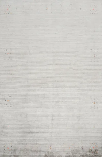 Luxurious Gabbeh Area Rug 9x12 with Delicate Tribal Accents