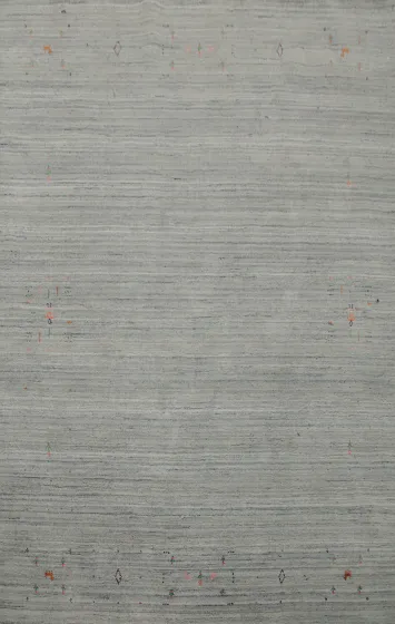 Elegant Gabbeh Area Rug 6x8 with Subtle Textured Design