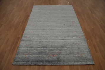 Elegant Subtle Tones Gabbeh Area Rug 5x8 with Minimalist Design