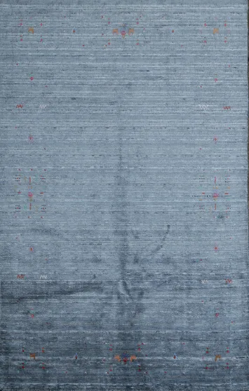 Elegant Subtle Tones Gabbeh Area Rug 5x8 with Minimalist Design