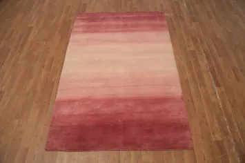 Soft Ombre Nepalese Rug 4x6 in Rose Tones for Cozy Home Interiors
