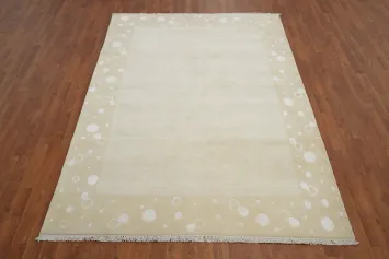 Modern Wool & Silk Nepalese Handmade Area Rug 6x8