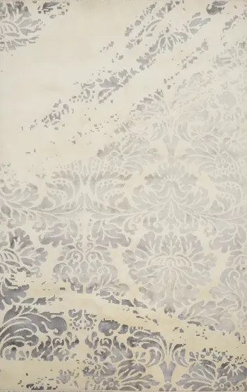 Elegant Damask Inspired Nepalese Area Rug 5x8 for Timeless Home Decor