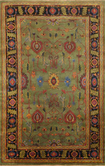 Luxurious Traditional Style Nepalese Area Rug 5x8