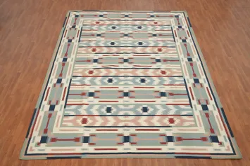 Scandinavian Kilim Oriental Large Rug 10x14