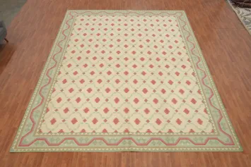 Trellis Wool Scandinavian Kilim Large Rug 13x17