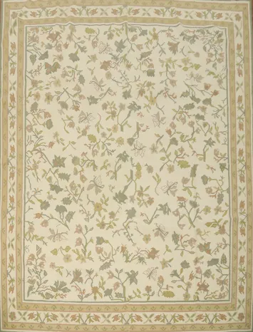 Floral Scandinavian Kilim Oriental Large Rug 12x12