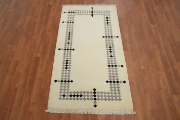 Modern Geometric Nepalese Oriental Rug 3x5