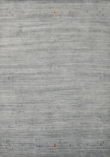 Elegant Gabbeh Area Rug 8x10 with Subtle Multicolor Details
