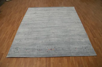 Elegant Gabbeh Area Rug 8x10 with Subtle Multicolor Details
