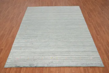 Gray & Blue Tribal Gabbeh Oriental Area Rug 8x10