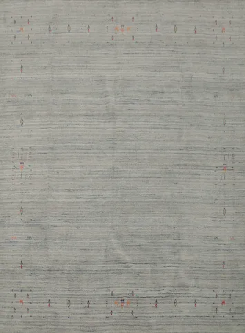 Gabbeh Area Rug 8x8 Featuring Intricate Color Highlights