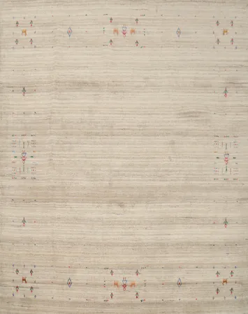 Handmade Wool Gabbeh Square Area Rug 6x6