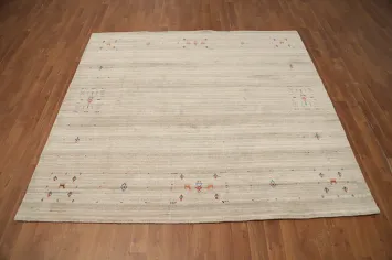 Handmade Wool Gabbeh Square Area Rug 6x6