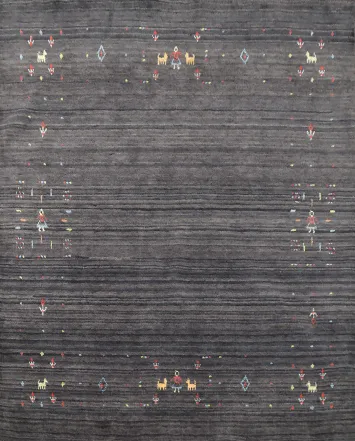 Square Wool Gabbeh Oriental Rug 5x5