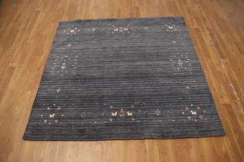 Square Wool Gabbeh Oriental Rug 5x5