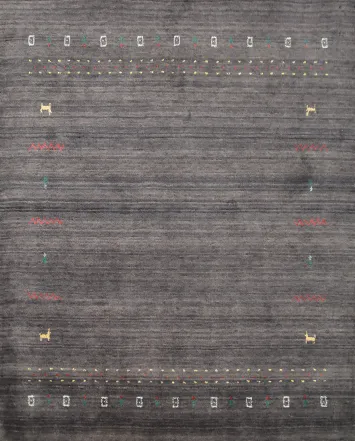Handmade Square Gabbeh Oriental Rug 5x5