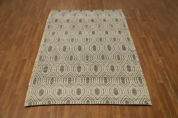 Geometric Wool Modern Gotti Handmade Rug 5x7