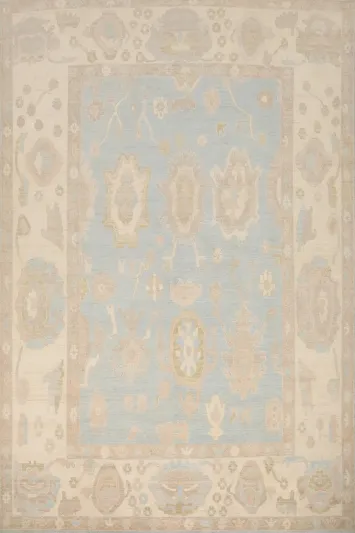 Vegetable Dye Oushak Large Area Rug 9x12