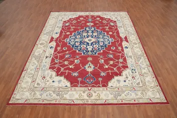 Red Oushak Vegetable Dye Area Rug 9x12