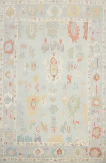 Vegetable Dye Oushak Large Area Rug 9x12