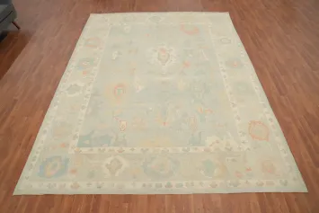 Vegetable Dye Oushak Large Area Rug 9x12
