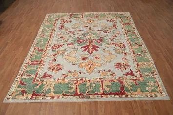 Floral Oushak Vegetable Dye Area Rug 8x10