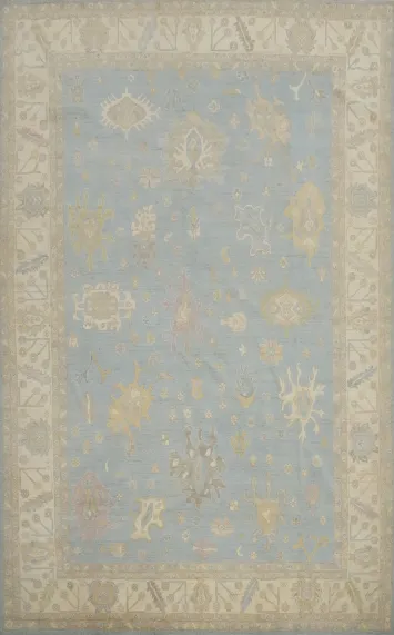 Vegetable Dye Oushak Oriental Large Rug 10x14