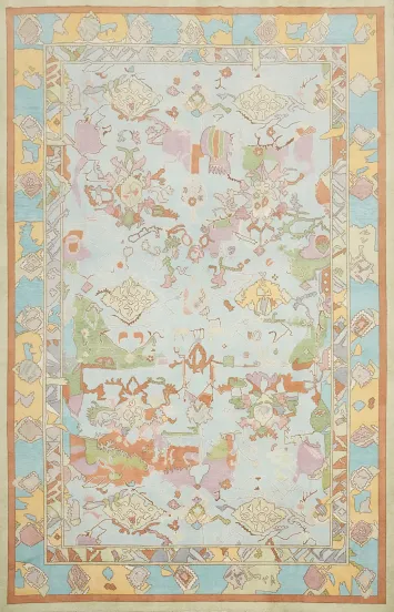 Vegetable Dye Oushak Oriental Large Rug 10x15