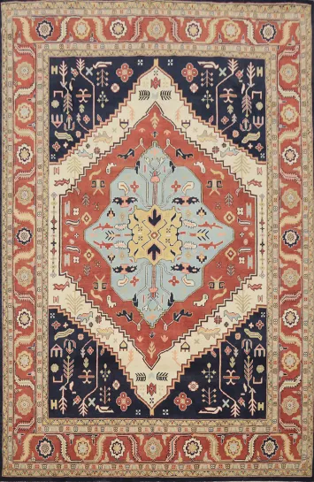 Vegetable Dye Heriz Oriental Area Rug 9x12