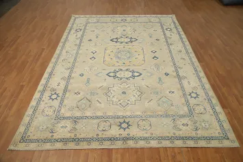 Geometric Kazak Vegetable Dye Area Rug 8x11