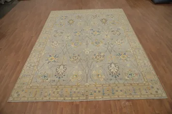 Handmade Floral Kazak Vegetable Dye Area Rug 9x12