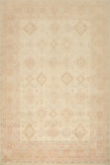 Geometric Kazak Vegetable Dye Area Rug 9x12