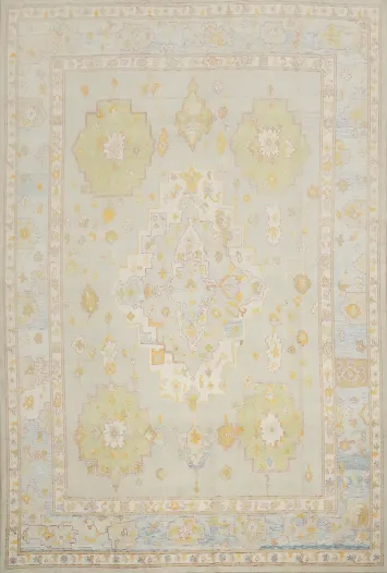 Vegetable Dye Oushak Large Area Rug 9x12