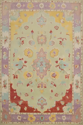 Vegetable Dye Oushak Handmade Area Rug 8x11