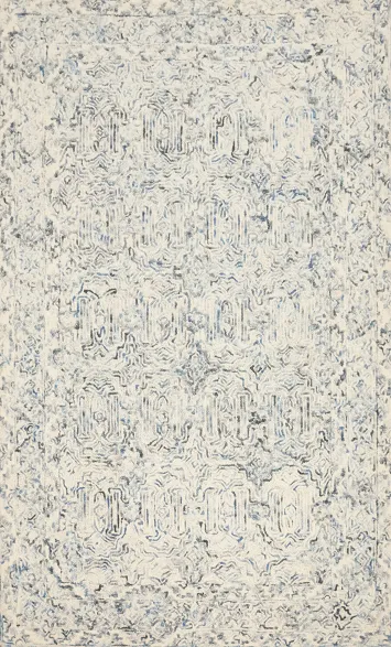 Elegantly Textured Abstract Oriental Area Rug 5x8