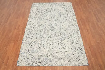 Elegantly Textured Abstract Oriental Area Rug 5x8