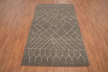 Elegantly Brown Crafted Modern Area Rug 5x8
