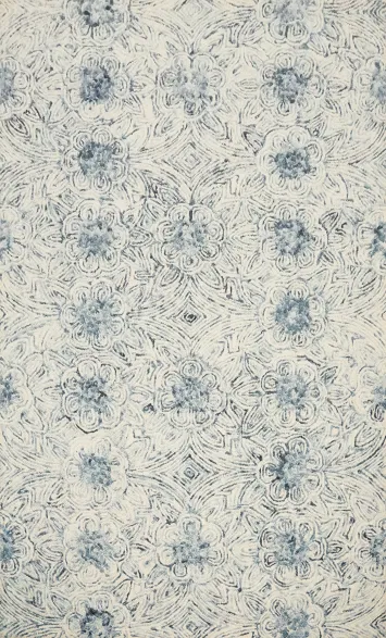 Floral Design Modern Area Rug 5x8 Adds a Touch of Serenity