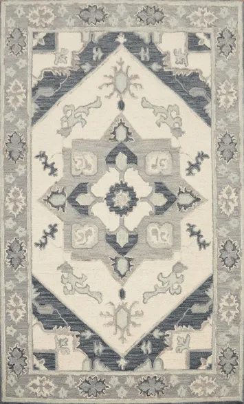 Handmade Wool Geometric Oriental Area Rug 5x8