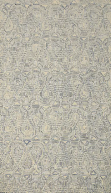 Modern Abstract Area Rug 5x8 with Mesmerizing Spiral Patterns