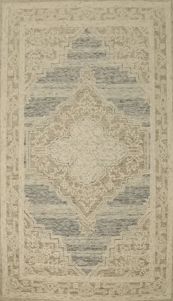 Sophisticated Patterns: Earthy Tone Geometric Oriental Area Rug 5x8